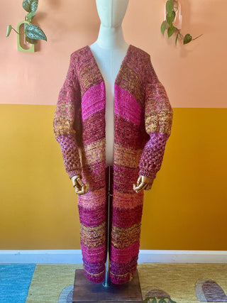 Sunset Cascade Honeycomb Cardigan