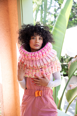 Bubblegum Pop #1 Oversized Chunky Knit Cowl