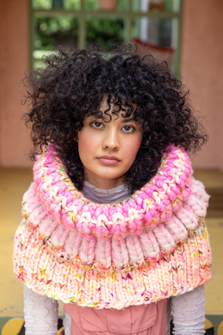 Bubblegum Pop #1 Oversized Chunky Knit Cowl