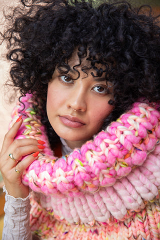 Bubblegum Pop #1 Oversized Chunky Knit Cowl