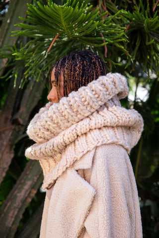 The Snow Queen Oversized Chunky Knit Cowl