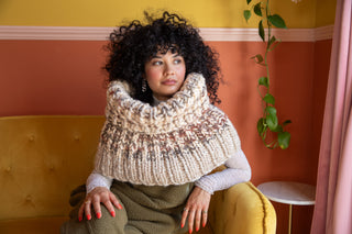 Snowy Woods Knit Oversized Cowl