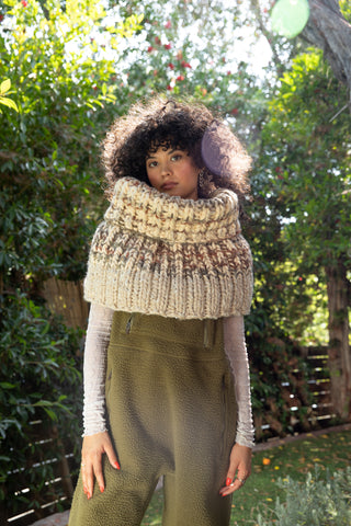 Snowy Woods Knit Oversized Cowl