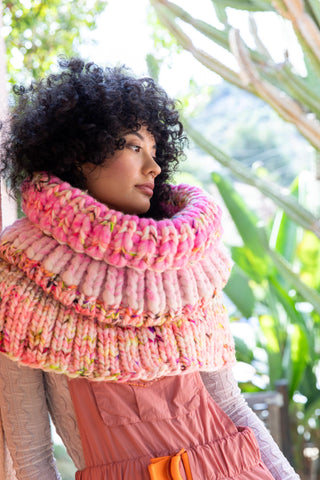 Bubblegum Pop #1 Oversized Chunky Knit Cowl