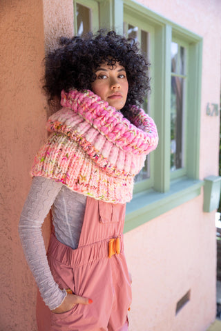 Bubblegum Pop #1 Oversized Chunky Knit Cowl