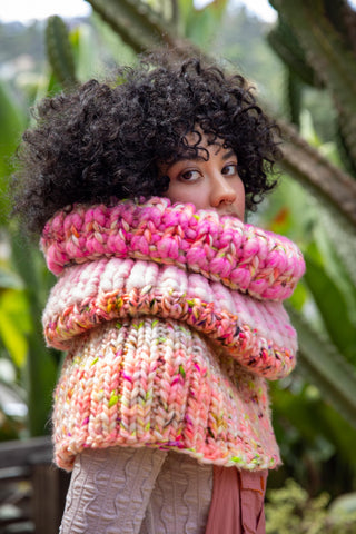 Bubblegum Pop #1 Oversized Chunky Knit Cowl